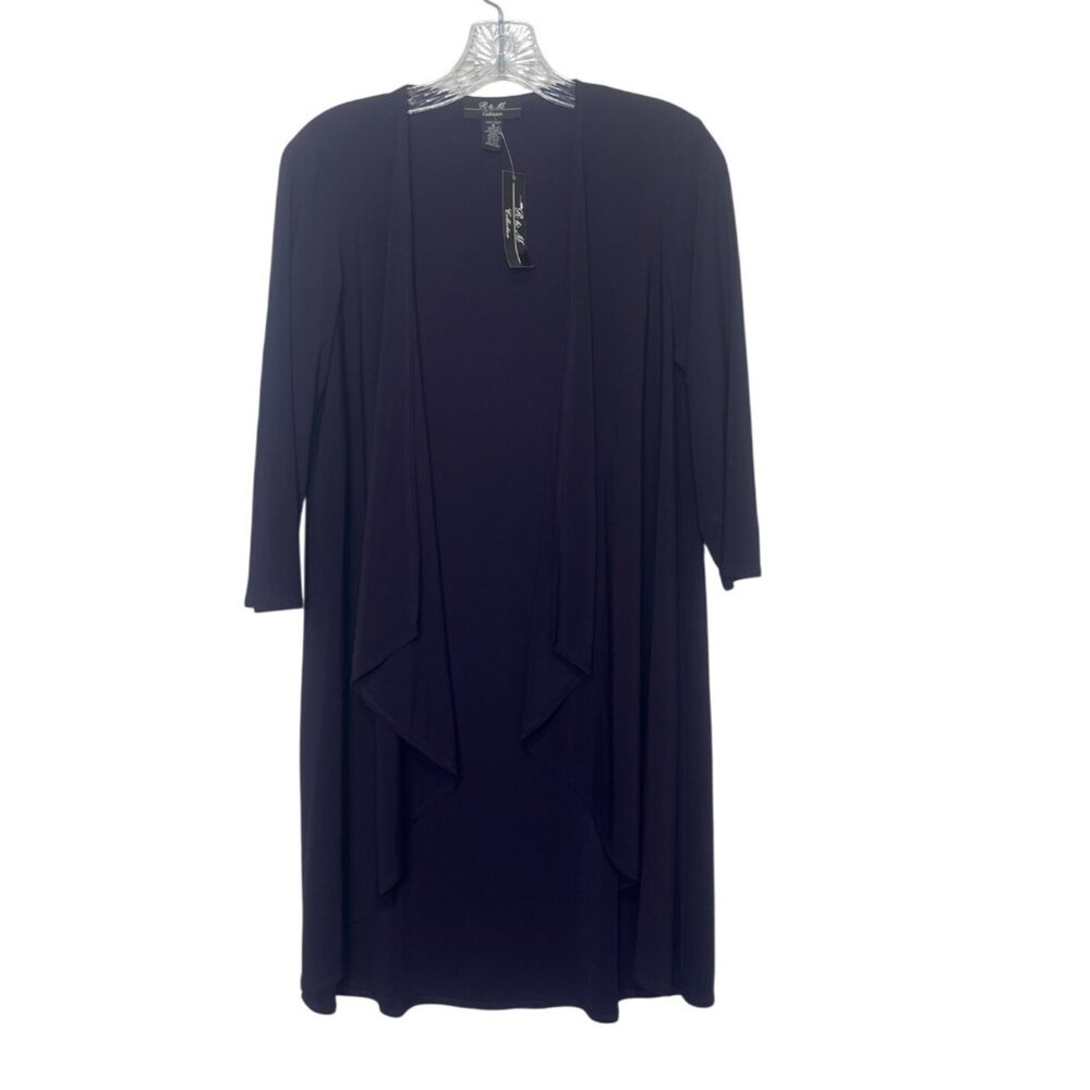 R & M Collection Long Sleeve Jacket Cardigan Womens Size 6 Eggplant New